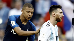 Mbappé y Messi en Rusia 2018. Este domingo se enfrentarán nuevamente en la Final del Mundial Qatar 2022