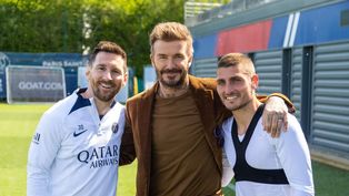 Messi y Beckham juntos.