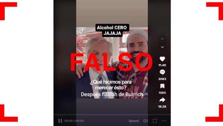 Ralentizaron un video de Alberto Fernández para que parezca borracho