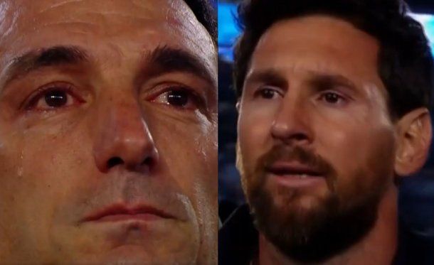 lagrimas scaloni messi