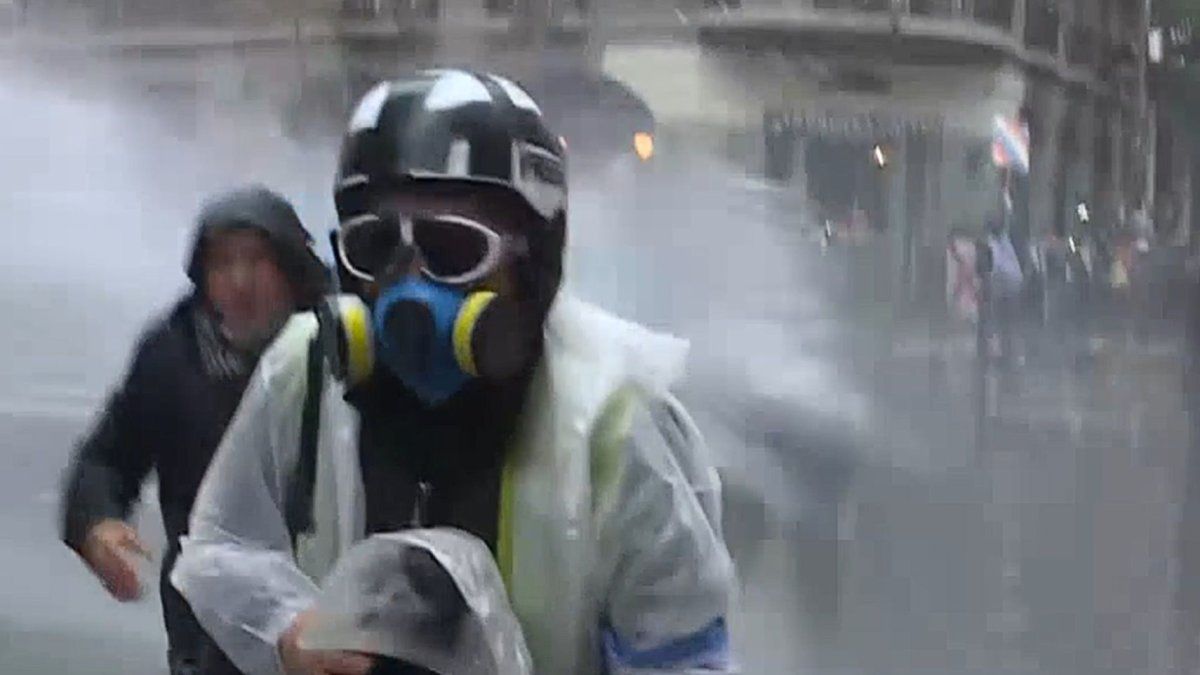 Represión policial en Congreso.