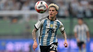 Alejandro Garnacho debutó en la Selección Argentina.