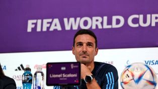 Lionel Scaloni en Qatar 2022.