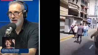 Un libertario increpó a jubilados durante una marcha