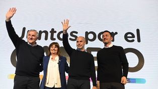 El búnker de Juntos por el Cambio en las PASO: se juntan Patricia Bullrich y Horacio Rodríguez Larreta.