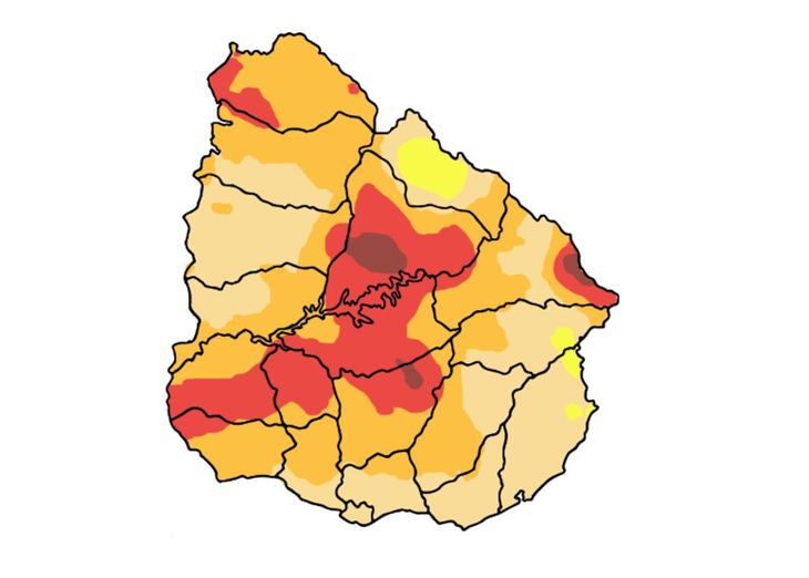 El Inumet informó que&nbsp; “la totalidad del territorio” del Uruguay se encuentra “bajo condición de sequía”. (Foto: Inumet)