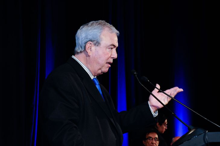 Luis Alberto Heber, ministro del Interior durante el encuentro de la Asociación de Dirigentes de Marketing del Uruguay (ADM).