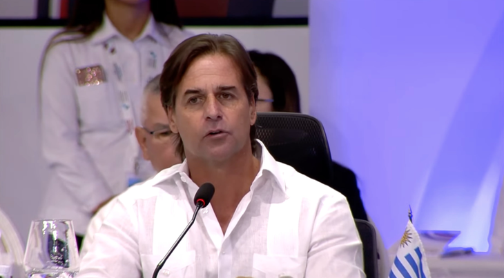 El presidente Luis Lacalle Pou en la última Cumbre Iberoamericana, en Santo Domingo, República Dominicana.