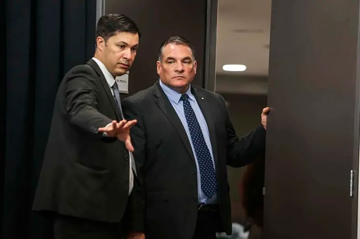 El ex custodio presidencial, Alejandro Astesiano, declaró ante la fiscal por los supuestos delitos cometidos en Uruguay.