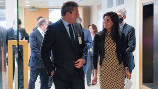 Sergio Massa con la número 2 del FMI Gita Gopinath.