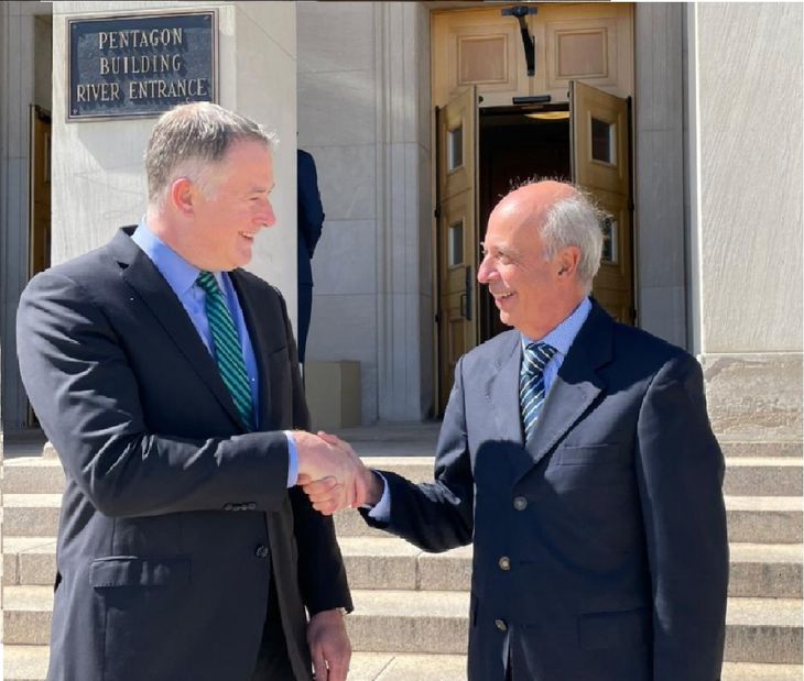 El ministro de Defensa uruguayo, Javier García, visitó el Pentágono.