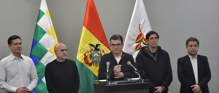 Presidente de Bolivia, Rodrigo Paz conferencia de prensa