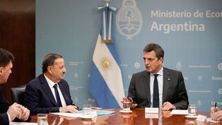 Ayer se reunió Sergio Massa en el Palacio de Hacienda con el gobernador de la provincia de La Rioja, Ricardo Quintela.