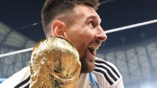 Lionel Messi campeón del mundo con la Selección Argentina.
