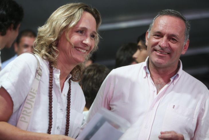 Laura Raffo y Álvaro Delgado, precandidatos presidenciales por el Partido Nacional.&nbsp;