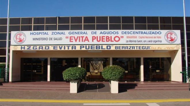 El Hospital Evita Pueblo en la localidad bonaerense de Berazategui.