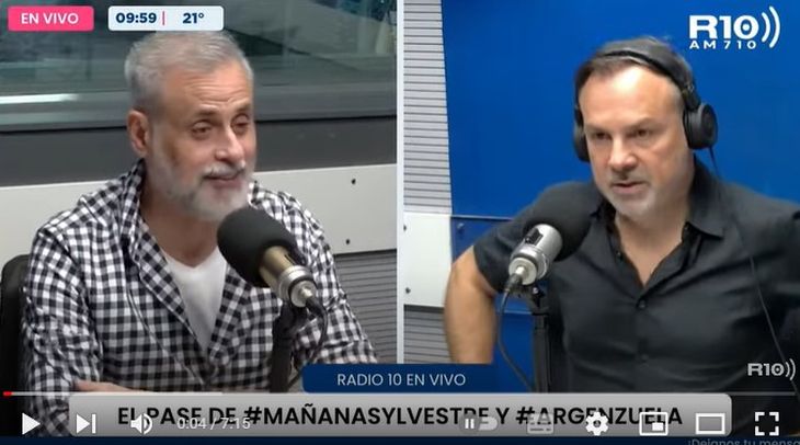El pase entre Gustavo Sylvestre y Jorge Rial
