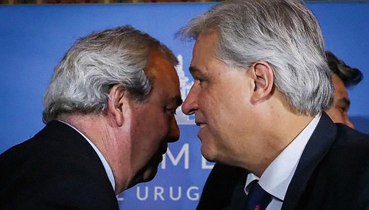 Los exministros del Interior, Luis Alberto Heber y Relaciones Exteriores, Francisco Bustillo.