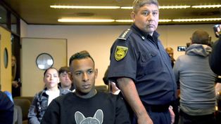 El jugador de Boca, Sebastián Villa, en Tribunales.