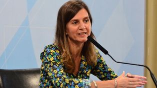 La titular de la Anses, Fernanda Raverta.