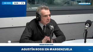 Agustín Rossi en el estudio de Radio 10.