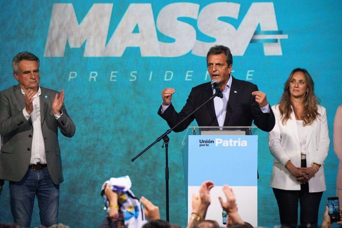 Sergio Massa habló tras imponerse en las elecciones generales.