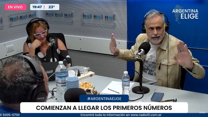 Récord de audiencia de Radio 10 en la transmisión de las elecciones.