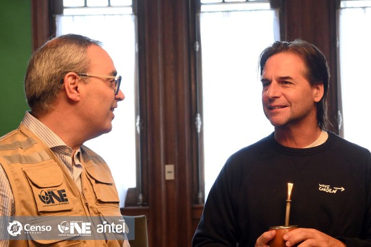 El presidente Luis Lacalle Pou fue censado en el marco de la encuesta poblacional en Uruguay.