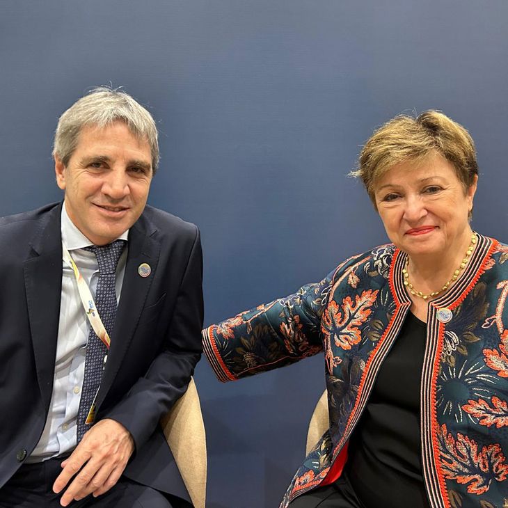 Luis Caputo y Kristalina Georgieva.