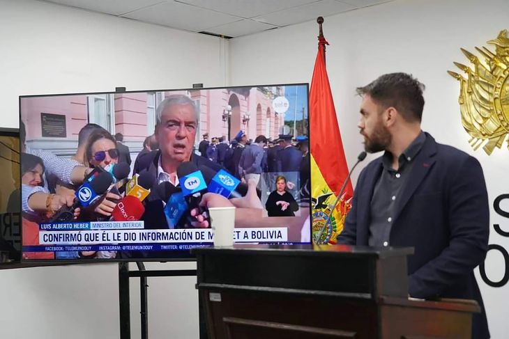 El ministro Eduardo Del Castillo compartió una entrevista del ministro del Interior, Luis Alberto Heber.