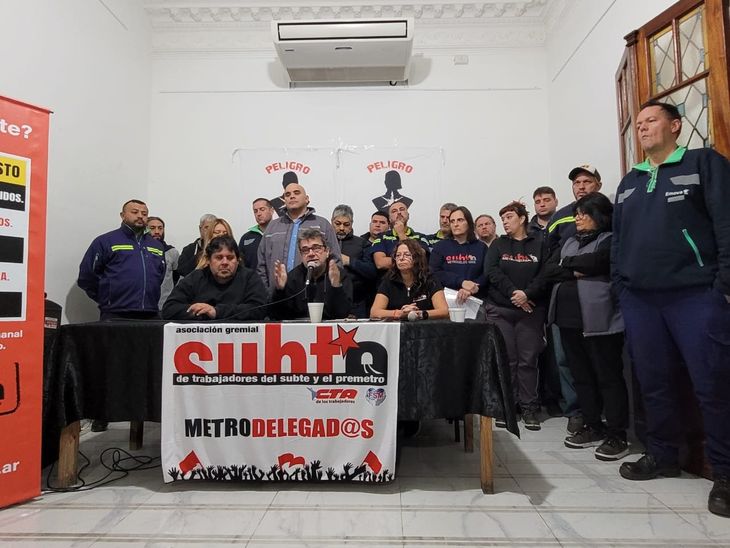 Metrodelegados del subte.
