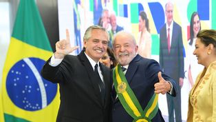 Alberto Fernández y Lula Da Silva en Brasil.