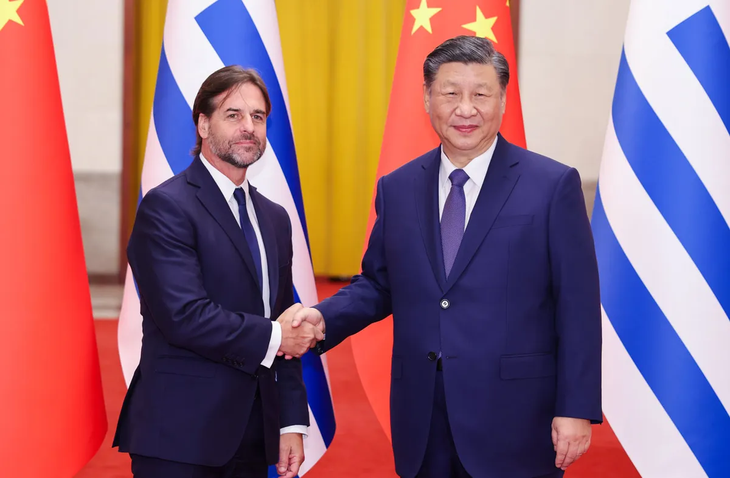 El saldo comercial con China se deterioró durante 2023, pese a la cumbre entre el presidente Lacalle Pou y su par Xi Jinping.