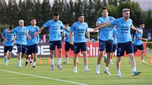 El entrenamiento de la Scaloneta.