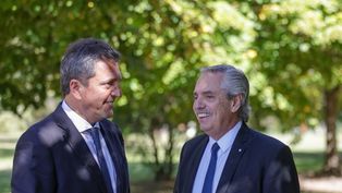 Sergio Massa y Alberto Fernández en Olivos