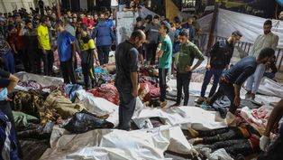 israel bombardeo un hospital en gaza y hay 500 muertos