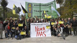 Taxistas lanzaron una campaña este martes en Plaza de Mayo