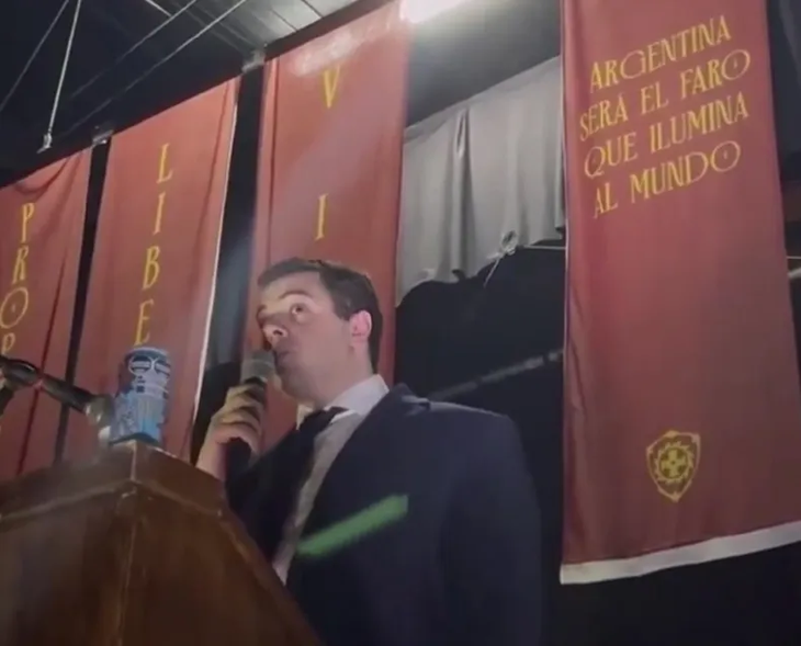 El lanzamiento del brazo armado de Milei encabezado por el Gordo Dan.