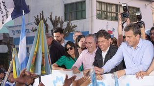 Larroque, Kicillof y Massa.