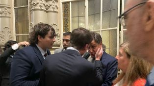 Santiago Caputo y Facundo Manes el sábado en la apertura de sesiones.