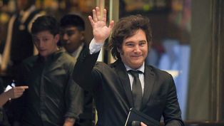 Javier Milei en el Hotel Libertador.