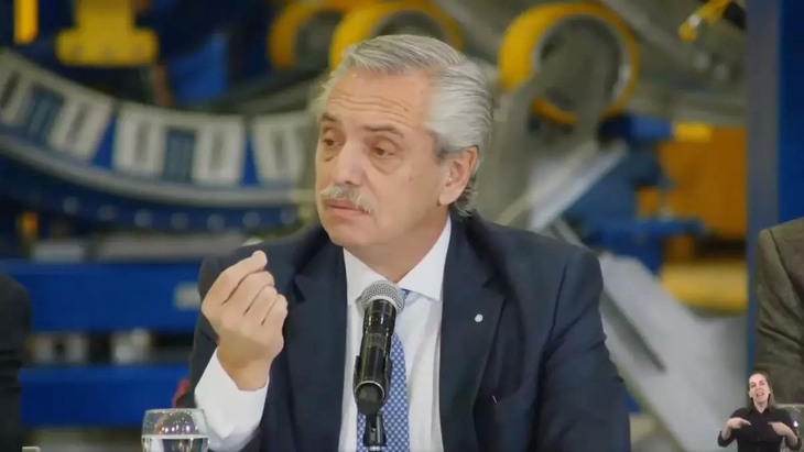 Alberto Fernández habló durante un acto este jueves