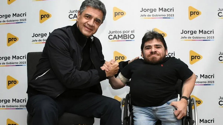 Jorge Macri junto al precandidato a legislador, Franco Rinaldi