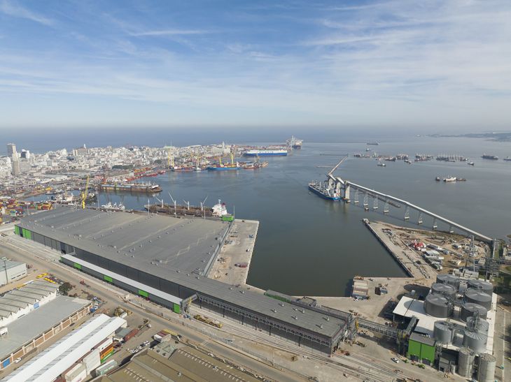 UPM construyó una terminal especial para celulosa en el Puerto de Montevideo.