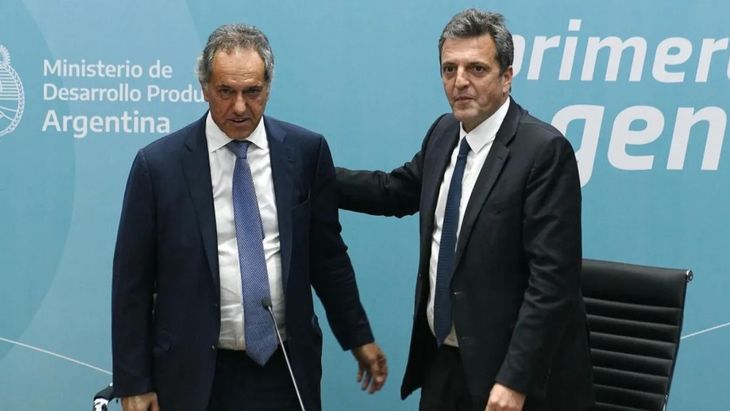 Sergio Massa y Daniel Scioli, juntos.
