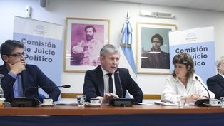 Héctor Marchi en la comisión de Juicio Político.