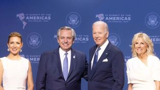 Las primeras damas y los presidentes Alberto Fernández y Joe Biden.