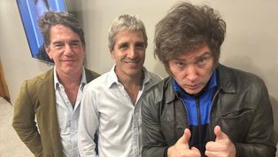 Nicolás Posse, Luis Caputo y Javier Milei.
