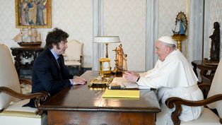 Javier Milei y el papa Francisco.