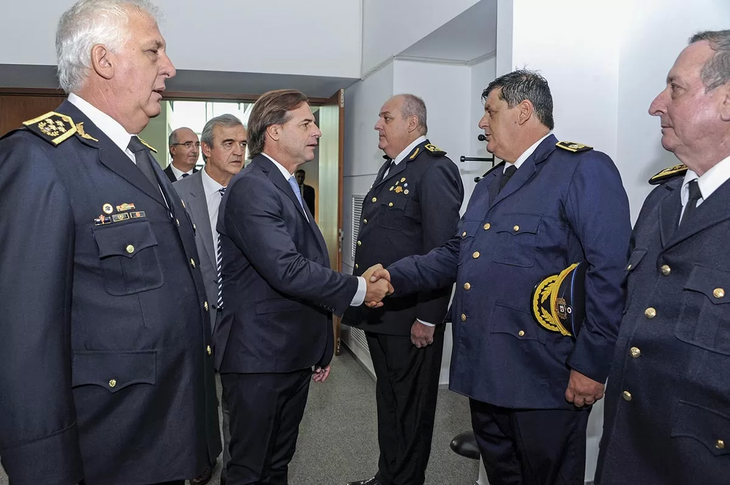 Lacalle Pou ordenó el cese de la cúpula de la Policía Nacional de Uruguay.
